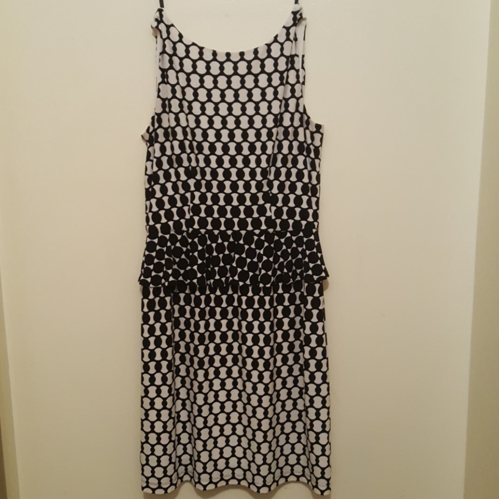 White and black dress